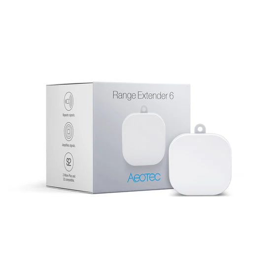 The Aeotec Range Extender 6 is designed to enhance the reliability and range of your Z-Wave network by effectively capturing