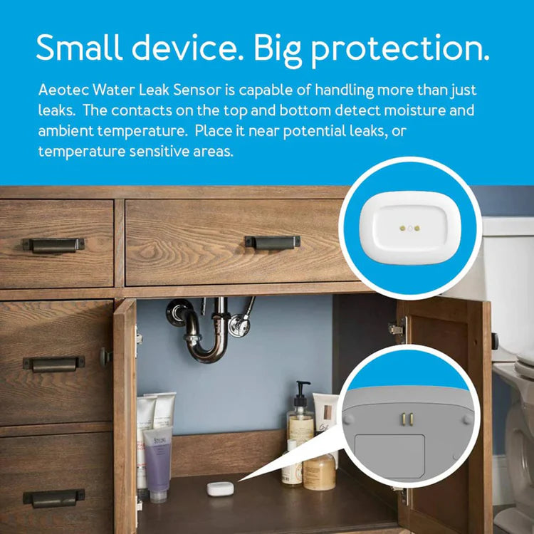 The Aeotec SmartThings Water Leak Sensor is an essential device for protecting your home from water damage by providing early detection and immediate alerts